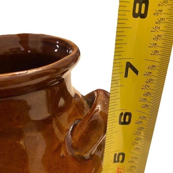 Vintage Ceramic Brown and White Decorative Milk Jug - Picture 9 of 11